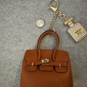 Bag Charm/Key Ring in Tan